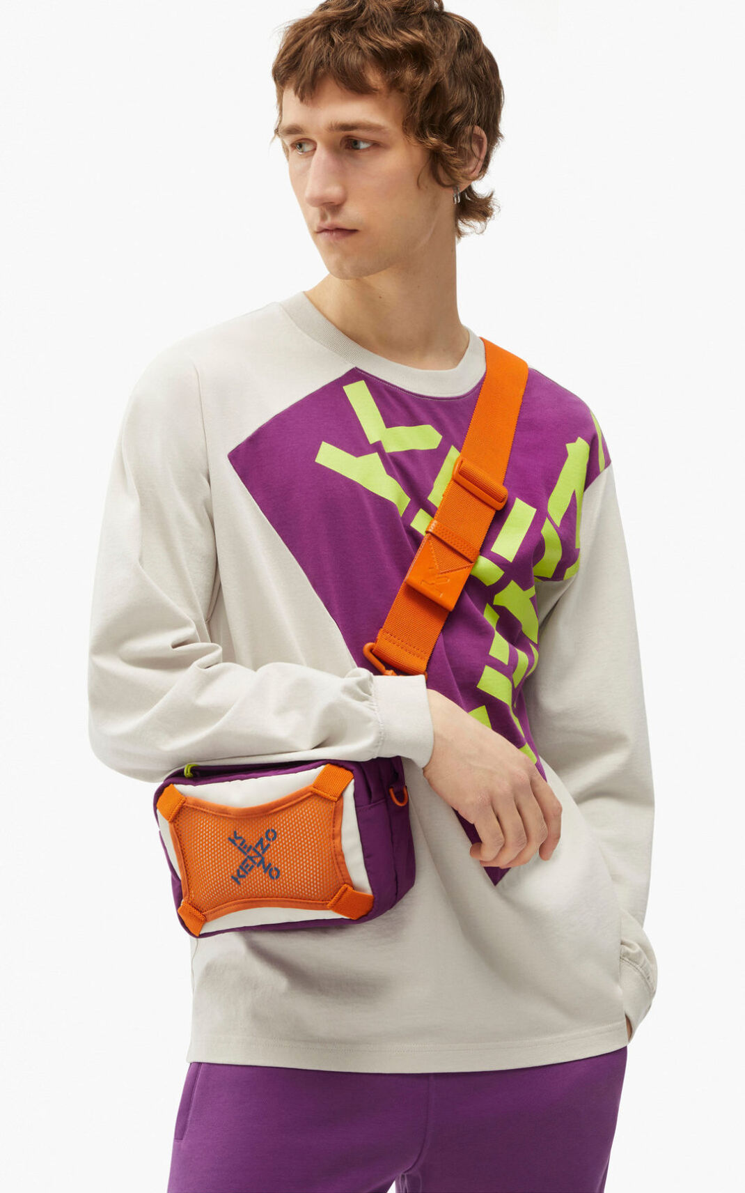 Sac Bandoulière Kenzo Homme Sport with strap Violette BVGMK-7891